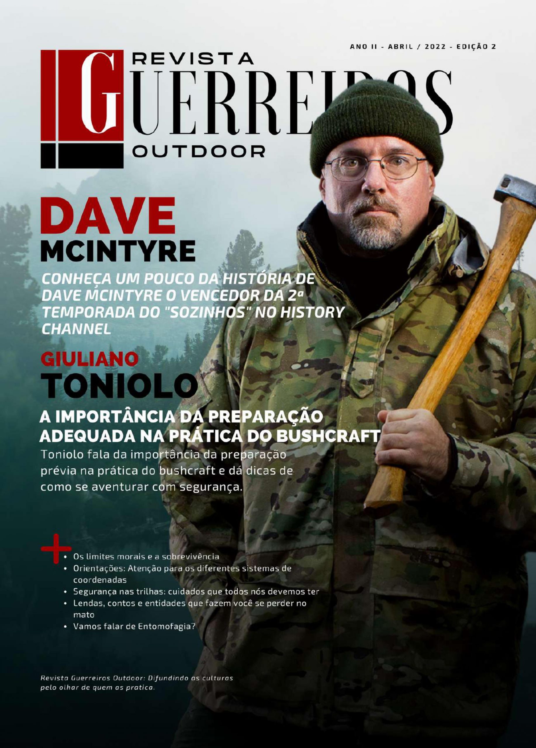 CAPA REVISTA GUERREIROS OUTDOOR ANO II - EDIÇÃO 02 - ABRIL - 2022